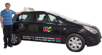 James King's driving school car